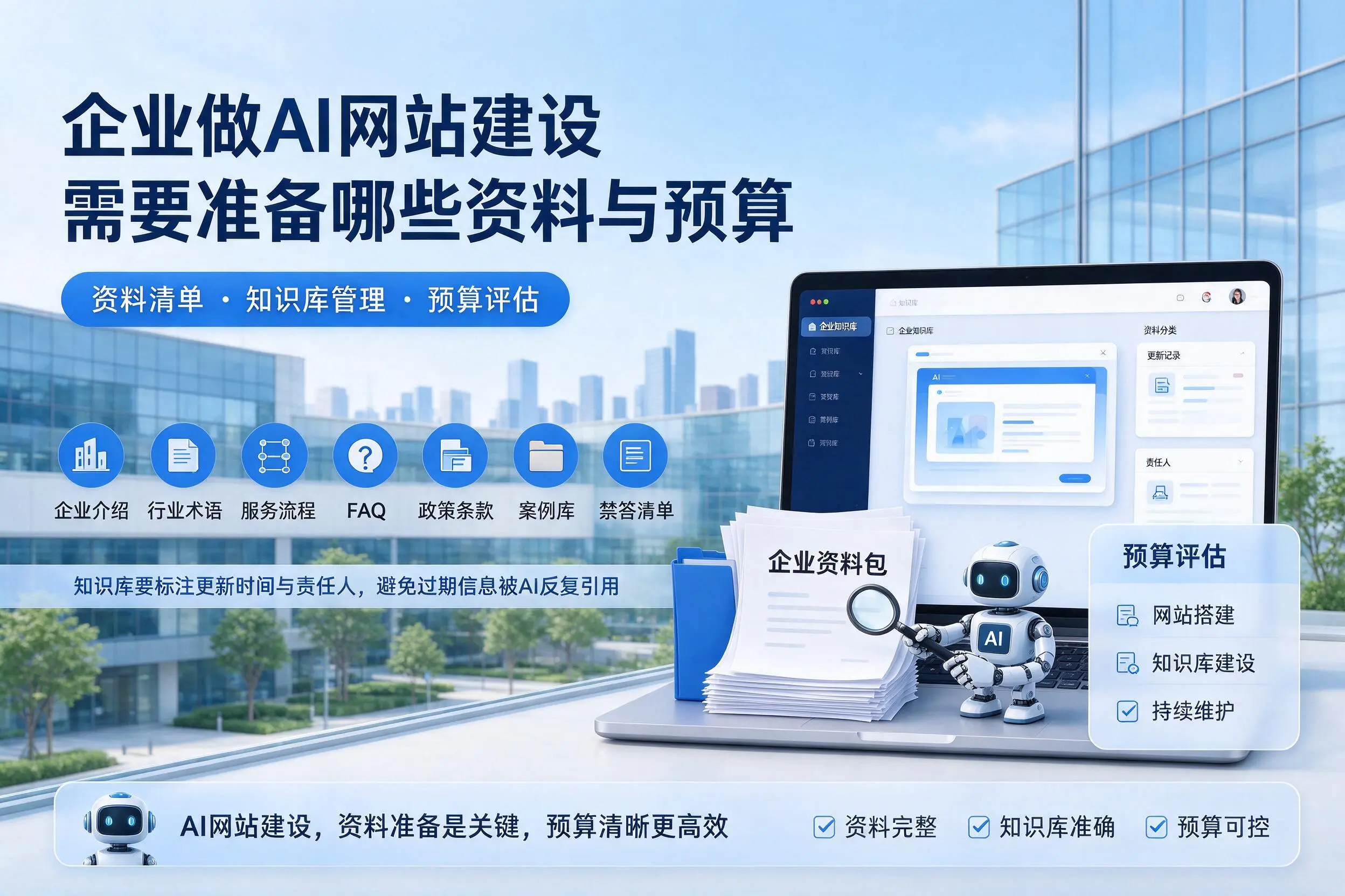 毕节企业做AI网站建设需要准备哪些资料与预算